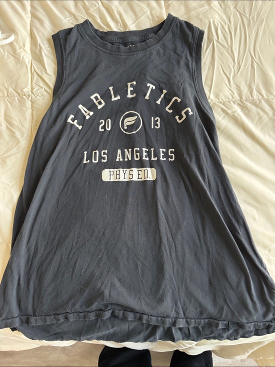 Fabletics Tops - Fabletics Navy Los Angeles Graphic Muscle Tank